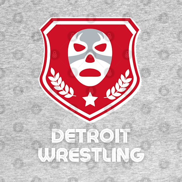 Detroit Wrestling "Rubber Puck Red" by DDT Shirts